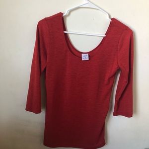 Lavon Red Long Sleeve Shirt Medium